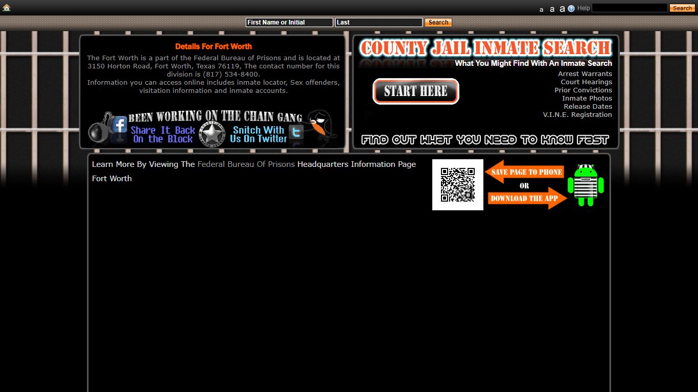 Fort Worth - County Jail Inmate Search
